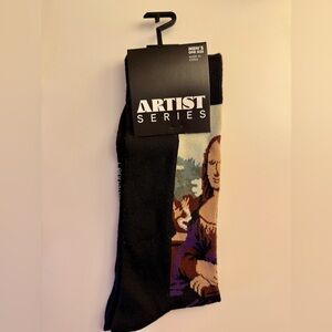 Mona Lisa Socks Leonardo da Vinci Artist Series Italian Renaissance Painting NWT